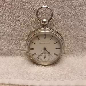Elgin National Watch Co, Pocket Watch, Silver, Grade 97, 18s, Key Wind, 1888 - Picture 1 of 10