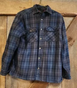 Wolverine Heavyweight Herren M blau kariert Flanell Hemd Jacke Langarm - Bild 1 von 14
