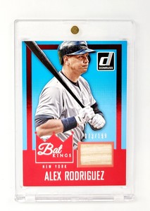 RED FOIL #/199 PARALLEL 2016 Donruss Alex Rodriguez GAME USED BAT KINGS Yankees 