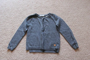 H&M Girl’s Gray Cardigan Button Front 100% Cotton Size 4 – 6 Y - Picture 1 of 4