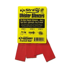 RED Rubber Whisker Bow String SILENCERS Archery COMPOUND RECURVE LONGBOW F/SH - Picture 1 of 2