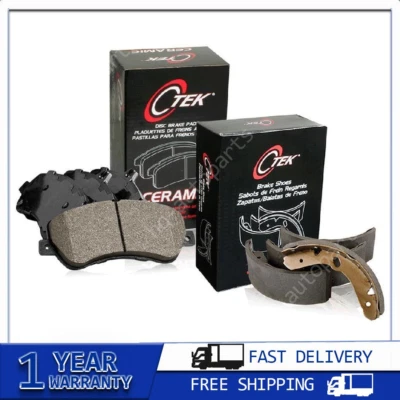 Juego de 2 pastillas de freno y zapatas de freno delanteras + traseras de cerámica para Toyota 4Runner 2001 2002 Foto 1 de 4