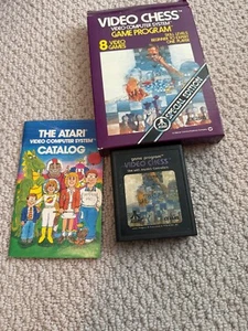 Video Chess (Atari 2600, 1979) - Atari - Box, Catalog and Cart - missing manual - Picture 1 of 8