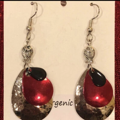(1) Par de Pendientes Señuelo de Pesca Artesanal -Joyería - Pesca - NUEVO Foto 1 de 3