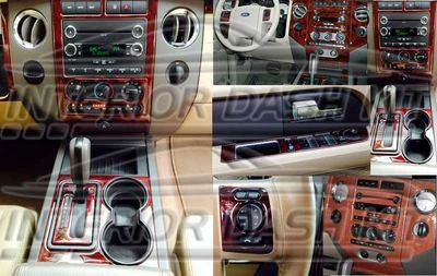 INTERIOR BURL WOOD DASH TRIM KIT FITS FORD EXPEDITION 2010 2011 2012 2013 2014 - Image 1 of 4