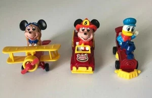 Walt Disney Productions Cars Plane Mucky Mouse Donald Duck Lot Of 3 - Picture 1 of 6