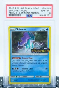 PSA 8 SUICIUNE #SM149 Holo Prelanzamiento Raro S&M Lost Thunder Promo - Tarjeta Pokémon - Imagen 1 de 3