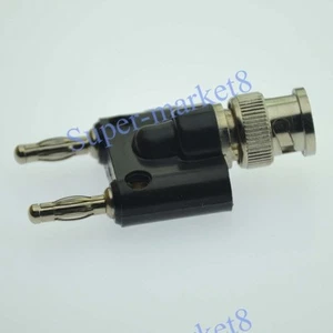 Amplificador de audio adaptador RF macho conector hembra BNC a doble enchufe banana 2 piezas AMP - Imagen 1 de 2