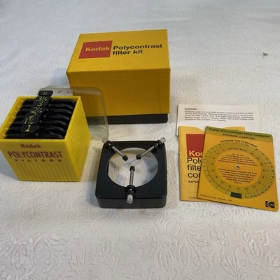 Vintage 1979 Kodak Polycontrast Filter Kit Model A w Filters Holder Computer Box - Image 1 of 4