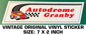 AUTÓDROME GRANBY - CALCOMANÍA ADHESIVA DE VINILO ORIGINAL VINTAGE - STOCK CARS RACING - Imagen 1 de 2