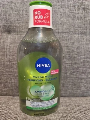 NIVEA AGUA MICELAR WATER PURIFYING AMINOACID COMPLEX+OCEAN ANGE/400ml NEW  - Image 1 of 4