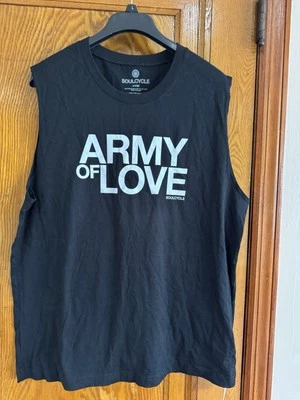 SoulCycle Black Women's Cotton Sleeveless Top Army Of Love Size X L NWT Foto 1 de 4