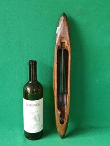 VECCHIA NAVETTA TESSILE DA TELAIO LEGNO SPOLETTA FILATI TESSITURA VINTAGE. CK13 - Foto 1 di 8