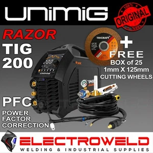 Soldadora UNIMIG Razor Tig 200 ACDC + Antorcha T2 Máquina de soldadura AC/DC U12002K - Imagen 1 de 11