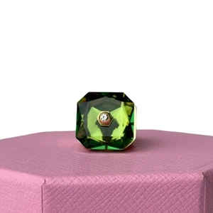 Swarovski Numina cocktail ring Octagon cut, Green, Gold-tone plated Size 9 / 60 - Picture 1 of 9