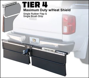 Towtector Tier 4 Max Duty 16" Rubber/Brush Mudflap w/ Heat Shield for 2.5" Hitch - Picture 1 of 5