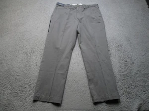 Pantalones Polo Ralph Lauren Para Hombre 38x32 Gris Preston Pantalón Chino Frente Plano Algodón - Imagen 1 de 14