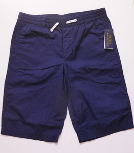 POLO RALPH LAUREN BOYS TEENS BLUE 100% COTTON ELASTIC WAIST SHORTS SIZE 20 NEW - Picture 1 of 3