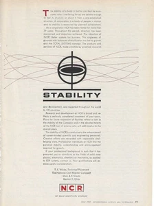 1963 NCR  Print Ad Retro Tech Solid State Physics, Electronics Recruiting - Picture 1 of 7