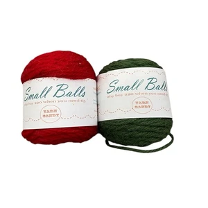 Yarn Candy Small Balls Yarn Worsted Wool 100% Red & Green (Stem) Christmas - Picture 1 of 5