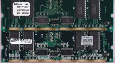 128MB 2x64MB PC-100 HP 1818-7325 D6097A PC100 ECC REG SDRam RAM Memory Kit RDIMM - Image 1 of 2
