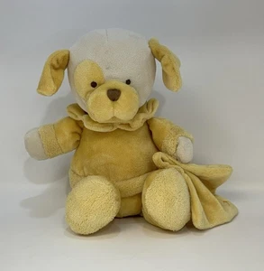 Gund Lemon Dog 12-Inch Plush La Collection Edge Stuffie Blanket Baby Yellow - Picture 1 of 12