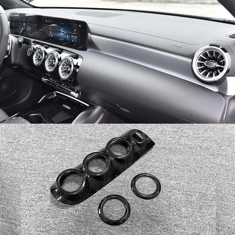 3PCS Real Carbon Fiber Air outlet For Mercedes Benz A Class W177 CLA W118 - Image 1 of 1