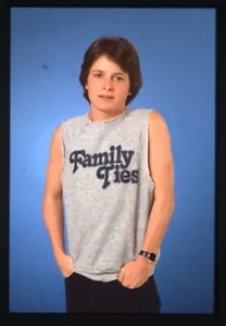 Michael J. Fox Family Ties TV Series T Shirt Photo Shoot Original Transparency - Picture 1 of 1