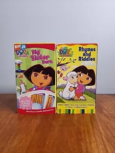 Dora the Explorer VHS Tape Lot Paramount Nick Jr. Big Sister Rhymes & Riddles - Picture 1 of 7