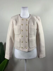 J. Crew Womens Italian Long Sleeve ,Size 2 Color Cream . - Picture 1 of 5
