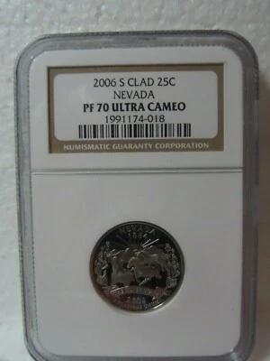 PF70 UCAM 2006-S Clad Nevada State Quarter - Graded NGC - Image 1 of 4