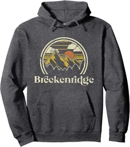 Breckenridge Mountains Colorado Hiking Outdoors Vintage Pullover Hoodie - Picture 1 of 7
