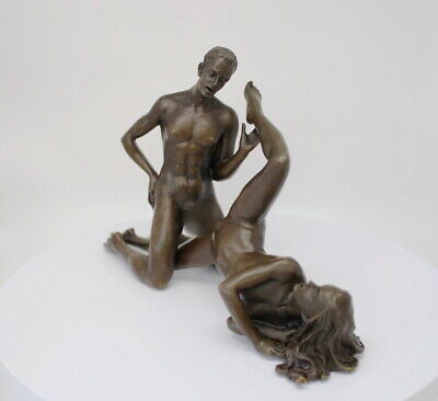 Signed Bronze Art Deco Style Art Nouveau Style Sexy Nudes Sculpture Statue • 349.99$