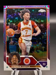 2023 Topps McDonalds A/A - Stephon Castle Aqua/Fuchsia Swirl Refractor /175 #4 - Bild 1 von 10