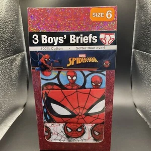 Spiderman 3 Pack Boys Briefs 100% Cotton Size 6 - Picture 1 of 4