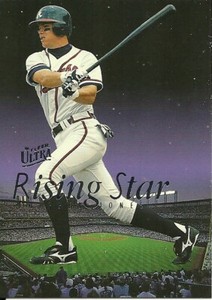 1996 Ultra Rising Stars Chipper Jones 6 Braves
