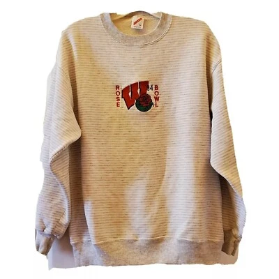 Sudadera Vintage Washington State 1993 Rose Bowl Cuello Redondo Talla Grande Rosa  Foto 1 de 4