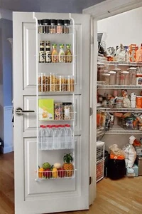 6-Tier Over The Door Pantry Organizer White Hanging Spice Rack for Bedroom Decor - Picture 1 of 8