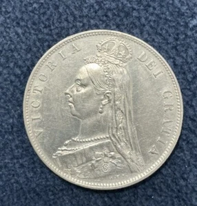 1889 Queen Victoria Silber Halbkrone - Bild 1 von 2