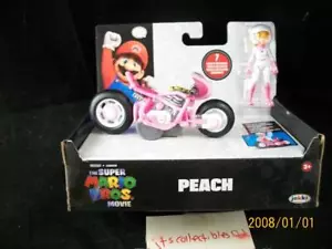 Figura Bicicleta Jakks Super Mario Bros Película Princesa Melocotón Pull Back Racer Nintendo - Imagen 1 de 1