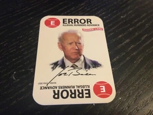 Tarjeta de novato Joe Biden 2021 (tarjeta de arte) # 10/46 "error - corredores ilegales" - Imagen 1 de 2