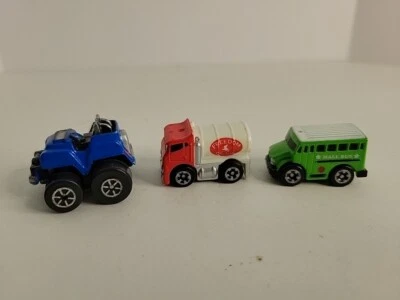 Micro Machines - Lot Of 3- Blue Jeep, Freedom Oil Truck and Mail Bus - Image 1 of 4