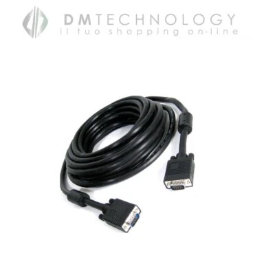 CAVO VGA 10 METRI MASCHIO MASCHIO PROLUNGA DA VGA A VGA 10MT CON VITI AGGANCIO - Immagine 1 di 2