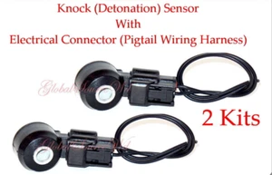 2 Pieces Knock Detonation Sensor W/Connectors Fits Infiniti Mazda Nissan Subaru - Bild 1 von 5