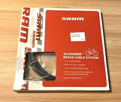 Новый SRAM SlickWire MTB тормозной кабель и корпус набор 5 мм, совместимый с диском, черный - Изображение 1 из 4