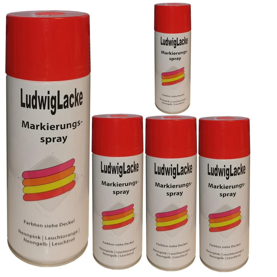 LUDWIG LACKE Markierungsspray 400ml Light Red 5 Markierungssprays