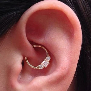 Daith joyería acero quirúrgico, perforación de pendientes Daith 16 g, anillo de clic de tabique - Imagen 1 de 2