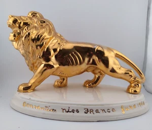 Lions Club International Nice France 1962 Convention Gold Lion Statue - Picture 1 of 19