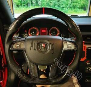 Nuevo volante deportivo plano de fibra de carbono perforado para Pontiac G8 GT 2008-09 - Imagen 1 de 11