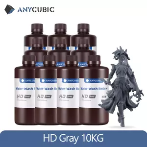 10KG ANYCUBIC HD Grigio Acqua Lavabile Resin 2.0 per LCD UV Resina Stampante 3D - Zdjęcie 1 z 13